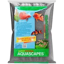 CaribSea Super Natural Midnight River Sand - 10 lbs - Fine Black Substrate for Freshwater Aquariums & Aquascaping, Supports Plants & Natural Habitat