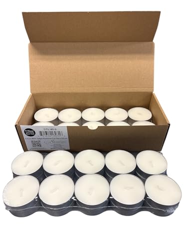 Image of Stonebriar 40 Pack Unscented Mega Oversized Tea Light Candles with 9 Hour Extended Burn Time