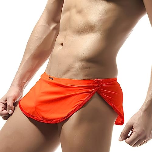 Men's Aloud Underwear Pants Split Side Gym Running Active Shorts Ride Up Fashion Breathable Sexy Briefs