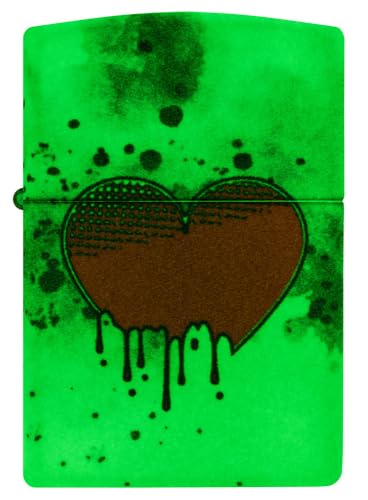 Image of Zippo Love Drip Design 540 Color Glow in The Dark Pocket Lighter