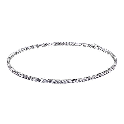 Amazon Essentials Women's Sterling Silver Tennis Necklace with Round Cut Infinite Elements Cubic Zirconia (previously Amazon Collection) by Amazon Essentials - Used condition - Image 4