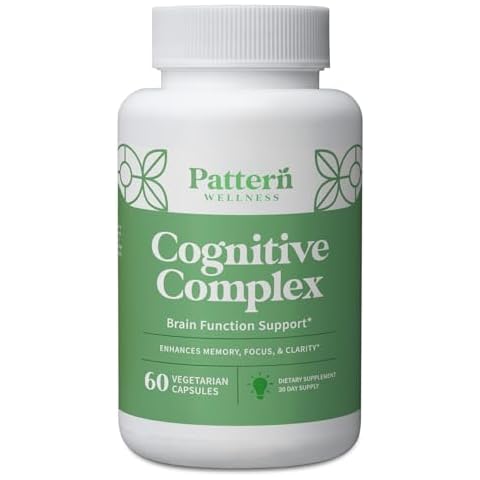 Pattern Wellness Cognitive Complex Supplement - Enhance Memory, Focus, and Clarity - Brain Health Support - 60 Vegetarian Capsules Cover