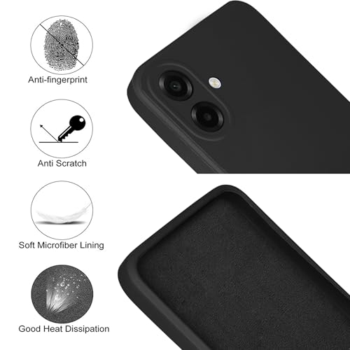 Image of Jkobi Back Case Cover for Samsung Galaxy A07 5G | F70e 5G (Inside Fiber Cloth with Matte Finish Silicone |Black)