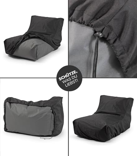 mokebo® Sitzsack mit Hocker für Kinder & Erwachsene 'Der Sundowner', Bean Bag mit Füllung oder Bodenkissen für Indoor & Outdoor, auch als Liegekissen, Relaxliege oder Liege in Eukalyptus Grün