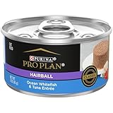 Purina Pro Plan Hairball Control Cat Food Wet Pate, Hairball Ocean Whitefish and Tuna Entree - (Pack of 24) 3 oz. Cans