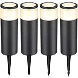 LEONLITE 5W Low Voltage Landscape Pathway Lights, 12V LED Bollard Path Lights Wired, Aluminum...