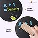 Kedudes Dustless Chalk with Eraser, 24pk - 12 Colored Chalkboard Chalks and 12 White Chalk for Chalkboard and Board Erasers Set - Blackboard Chalks and Eraser with Wooden Handle