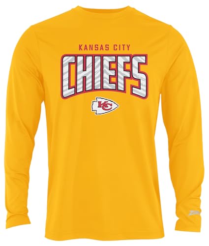 Zubaz NFL Men's Hail Mary Alternate Color Long Sleeve T-Shirt, Kansas City Chiefs, 4X-Large