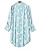 Camisón Mujer Botones Invierno algodón Pijamas de Manga Larga Vestido de Dormir...