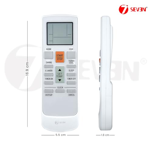 Image of 7SEVEN Compatible with Samsung | Marq Ac Remote Original 231 Models of Split and Window Air Conditioner Suitable for 1 1.5 2 Ton ac - Match Exactly with Existing Model Remote Control