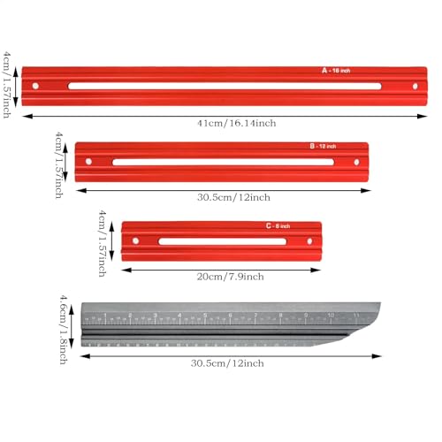 Xummpxuk Solid Stair Tread Gauge - Stair Tread Jig for Accurately Measuring - Sturdy Stair Template Measuring Tool for Layout Shelf, Drywall and Partitions - Image 5