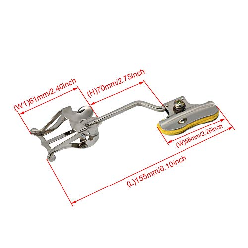 Xstyle Trumpet Marching Clamp-On Lyre Silver Metal Plating Musical Instrument Accessories 0.39 Inch Width Clip - Thumbnail 3