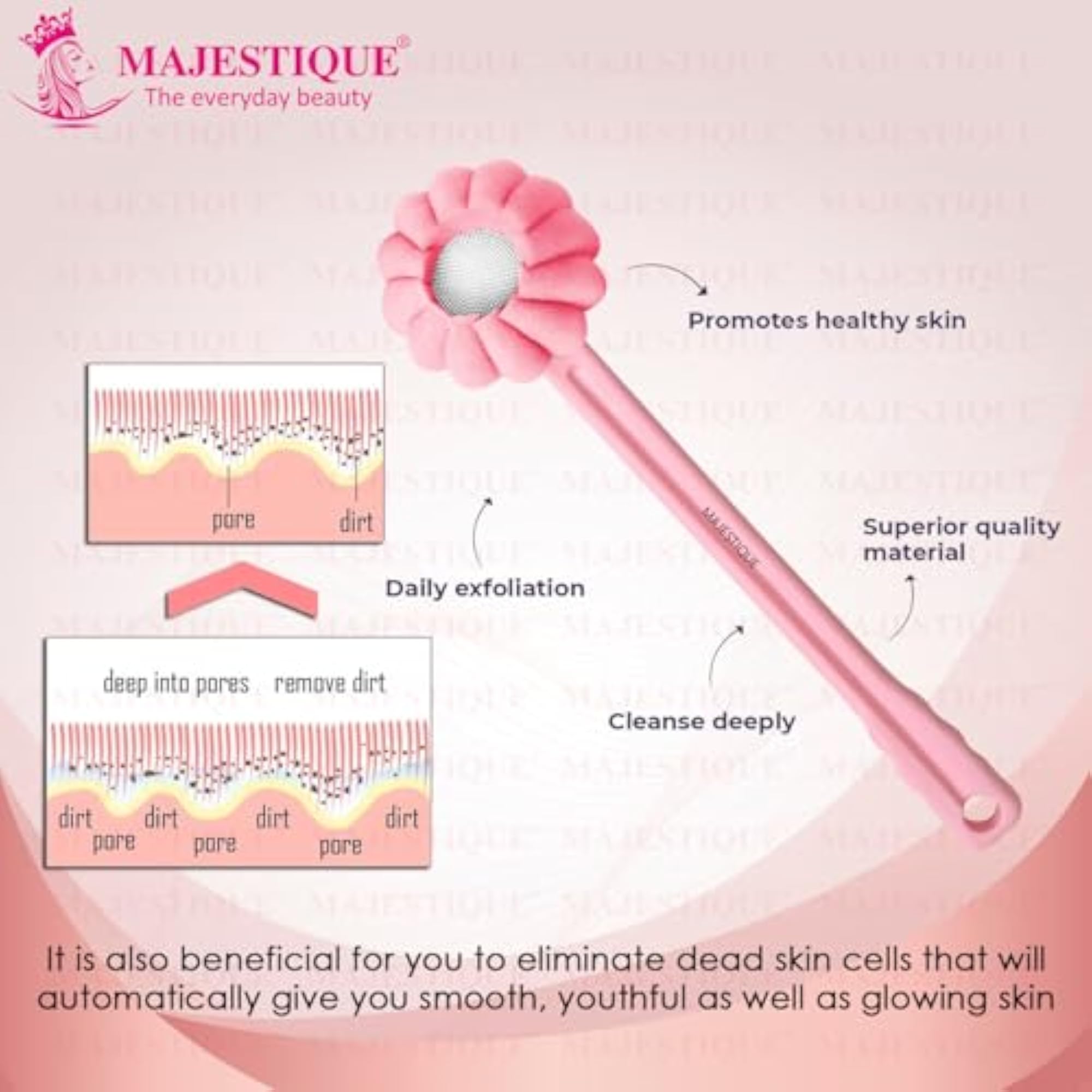 Long Handle Flower Body Wash Sponge