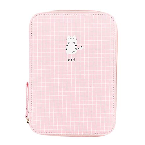 Preisvergleich Produktbild YONKINY Federmäppchen Große Kapazität Multifunktions Stiftetasche Briefpapier Pouch Federtaschen Make-up Tasche Mini Tablet Tasche Notebooktasche (Pink)