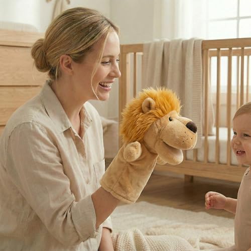LOMTRATS Marionnettes à Main Mobiles à Bouche Ouverte pour Enfants, Loup, Lion, etc., parfaites pour raconter des Histoires, l'enseignement, l'école Maternelle, Les Cadeaux d'anniversaire – vue 3