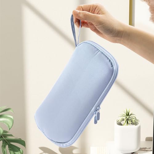 Image of Rolin Roly Multi-function Pencil Case Pencil Box Large Capacity Pen Case Holder for Women Pen Bag Organizer with Zipper (blue)