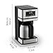 Krups Simply Brew Stainless Steel and Thermal Carafe Drip Coffee Maker 12 Cup Programmable, Customizable, Digital Display, Insulated Coffee Filter, Dishwasher Safe, Drip Free Silver and Black