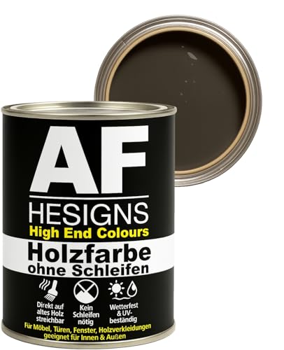 Alex Flittner Designs Peinture pour meubles, sans ponçage, taupe RAL7013, satinée, 750 ml, pour bois et métal, pour l'intérieur et l'extérieur