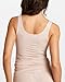 SOULVOR Women's Natrelax Pajamas Tops Sleeveless Modal Ribbed Tank Fitted T-Shirt Sleep Comfort Sleepwear Lounge Shirt Light Khaki Heather - Semi Sheer X-Small