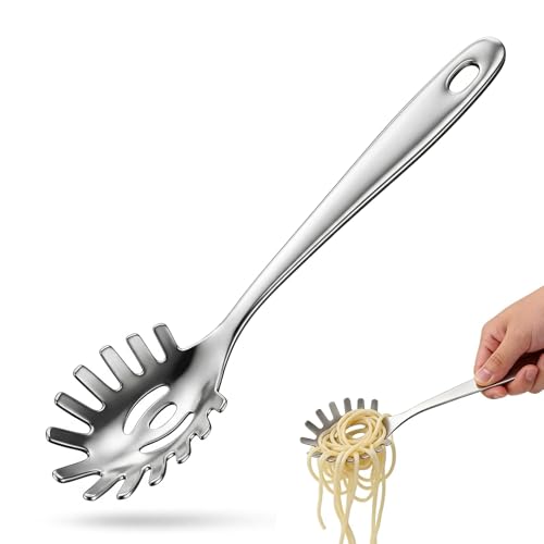 Spaghettilöffel Nudelzange Edelstahl Nudelkelle Nudellöffel Nudelschöpfer Spaghettizange Edelstahl Hängbar Spaghettilöffel Ideal Als Nudelzange Und Spaghettizange Spülmaschinengeeignet