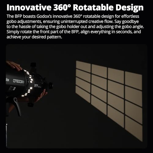Ficha técnica GODOX BFP Proyector de luz estroboscópica para DP400IIIV QT400III QT600III SK400II MS300 AD600Pro y montaje GODOX AD300Pro ML60IIBi con MLP-ID Iris + SA-09001/002/003/004 GOBO - Fernando Cortés