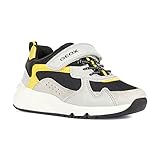 Gummi Geox J Rooner Boy Sneaker, Grey Yellow, 33 EU