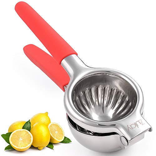 Zulay Large Lemon Squeezer Stainless Steel with Premium Heavy Duty Solid Metal Squeezer