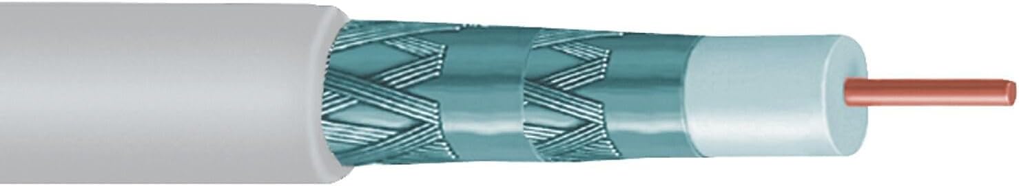 VEXTRA V621QWB / V621QB Quad Shield RG6 Solid Copper Coaxial Cable (White)