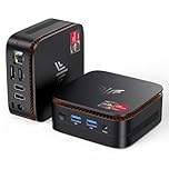 NiPoGi Essenx E1 Mini PC AMD Ryzen 3250U Windows 11 Pro (up to 3.5 GHz) 8GB RAM + 256GB SSD, 4K@60Hz dual display HDMI + DP/AWi-Fi/BT/LAN, mini computer for office/education/home