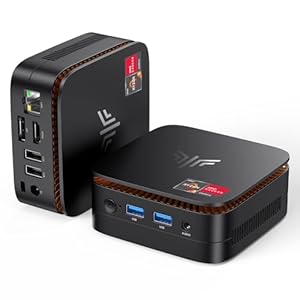 NiPoGi Essenx E1 Mini PC AMD Ryzen 3250U Windows 11 Pro (up to 3.5 GHz) 8GB RAM + 256GB SSD, 4K@60Hz dual display HDMI + DP/AWi-Fi/BT/LAN, mini computer for office/education/home