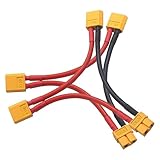 Connexion série pour double tension : besoin d'une tension plus élevée pour vos applications RC ? Ce câble connecteur XT60 vous permet de connecter deux batteries en série, doublant la tension de sortie tout en conservant la même capacité. Parfait pour alimenter des systèmes haute tension ou des applications de charge rapide où une tension accrue est nécessaire sans modifier la configuration de votre batterie.