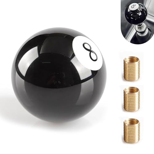 Opuweiy 1 PC 8 Ball Shift Knob, Round Pool Ball Shift Knob