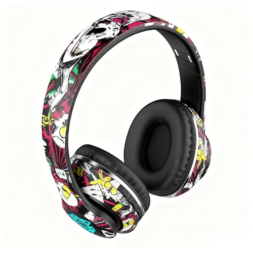 MODIDSTU Graffiti Style Over-Ear Headphones - Wireless...
