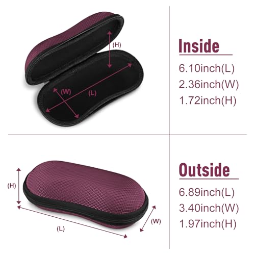 Image of FINTIE Sunglasses Case, Hard EVA Shell Shockproof Sport Glasses Case with Metal Carabiner Travel Zipper Eyeglasses Holder