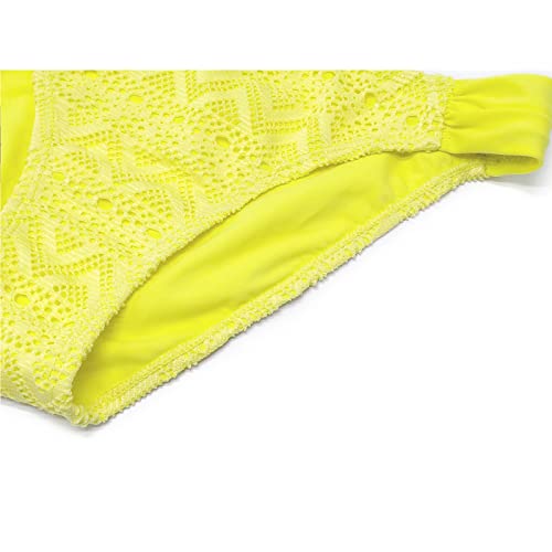 Image of SHEKINI Girls Bathing Suit Ruffles Flounce Swimsuit Crochet Two Piece Bikini Set