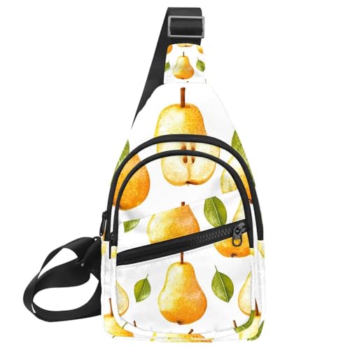 Mochila cruzada pequeña unisex con estampado de limones amarillos en tamaño 30x18cm