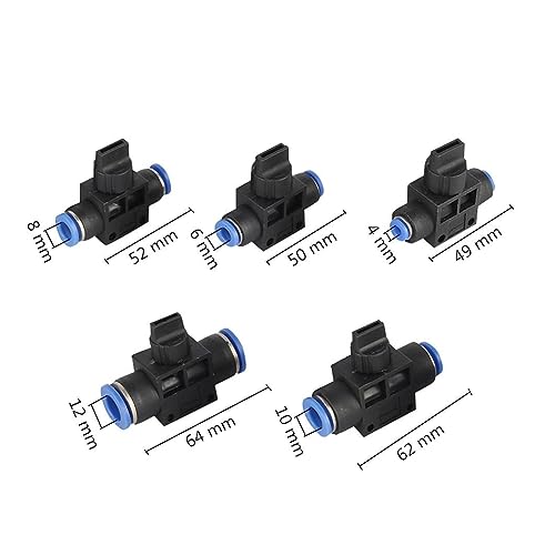 Vanne d'arrêt d'eau 10mm connecteur jardin t régulateur de débit - 5