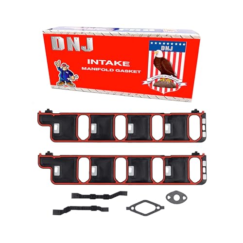 Image of DNJ IG3181 Intake Manifold Gasket Set for 2001-2007 Chevrolet, GMC Avalanche 2500, C3500HD, Express 3500 8.1L V8 16V OHV 496cid