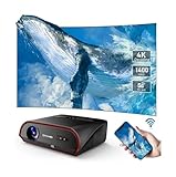 4K Ultra HD Home Theater Projector for Daytime Viewing, 1400 ANSI Lumens High Brightness Smart Movie Projector with NFC Bluetooth WiFi RJ45 LAN for Gaming, Backyard, Bedroom, Indoor