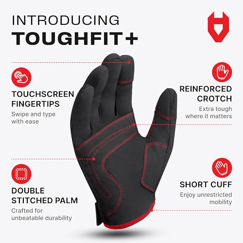 image for NoCry Utility Gloves for Men with Reinforced Fingers and Thumb Crotch;