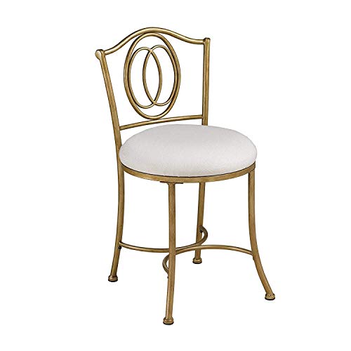 Hillsdale, 50945A, Emerson Metal Vanity Stool, Golden Bronze