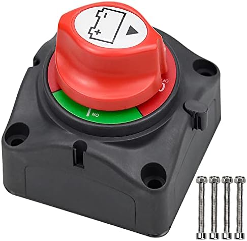48V-60V DC Battery Power Cut off Switch, Car Battery Power Switch with Screws Battery Isolator Switch Kit for Car RVs Yacht Truck