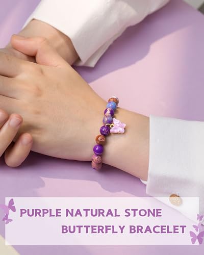 Natural Stone Butterfly Bracelet Back to School You are Awersome Gifts for Teen2