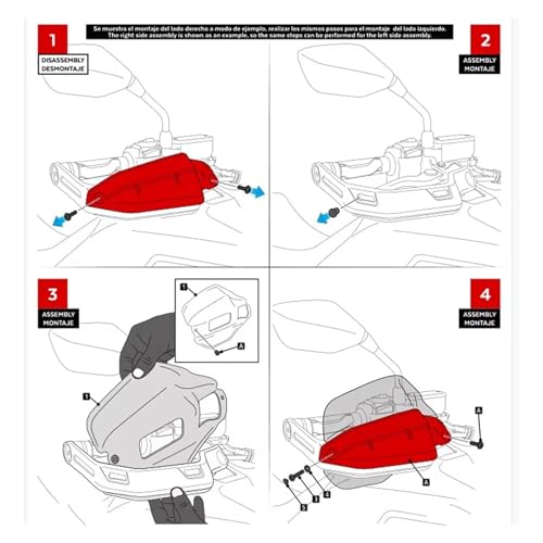 Protège-main CRF1100L Noir pour éviter les blessures et bris de levier en trail - 2