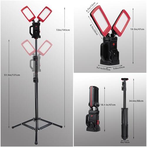 DAYATECH 12000LM Cordless/Corded LED Work Light Fits Milwaukee M18 Battery by DAYATECH - Image 8