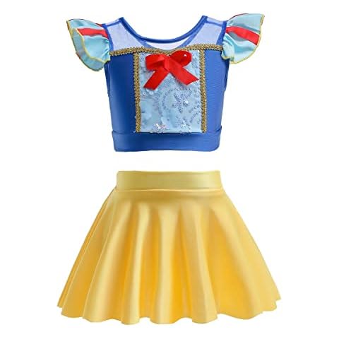 REXREII Girls Princess Tankini Set Cover