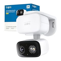 Tapo C216 2K 3MP Telecamera Wi-Fi Esterno, 360° Visuale, IP65, Visione Notturna a Colori, Rilevamento Smart AI, Audio Bidirezionale, Allarme Sonoro e Luminoso, Montaggio su Tavolo e Parete