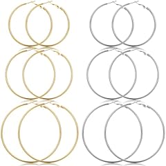 6 pairs Gold and Silver 50mm60mm70mm