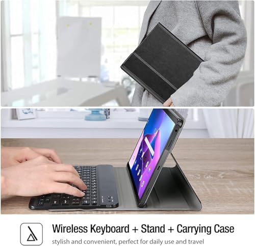 Image of ProElite Keyboard case Cover for Samsung Galaxy Tab A11 Plus 11 inch with S Pen Holder Magnetic Detachable Wireless Bluetooth Keyboard Case, Dark Green