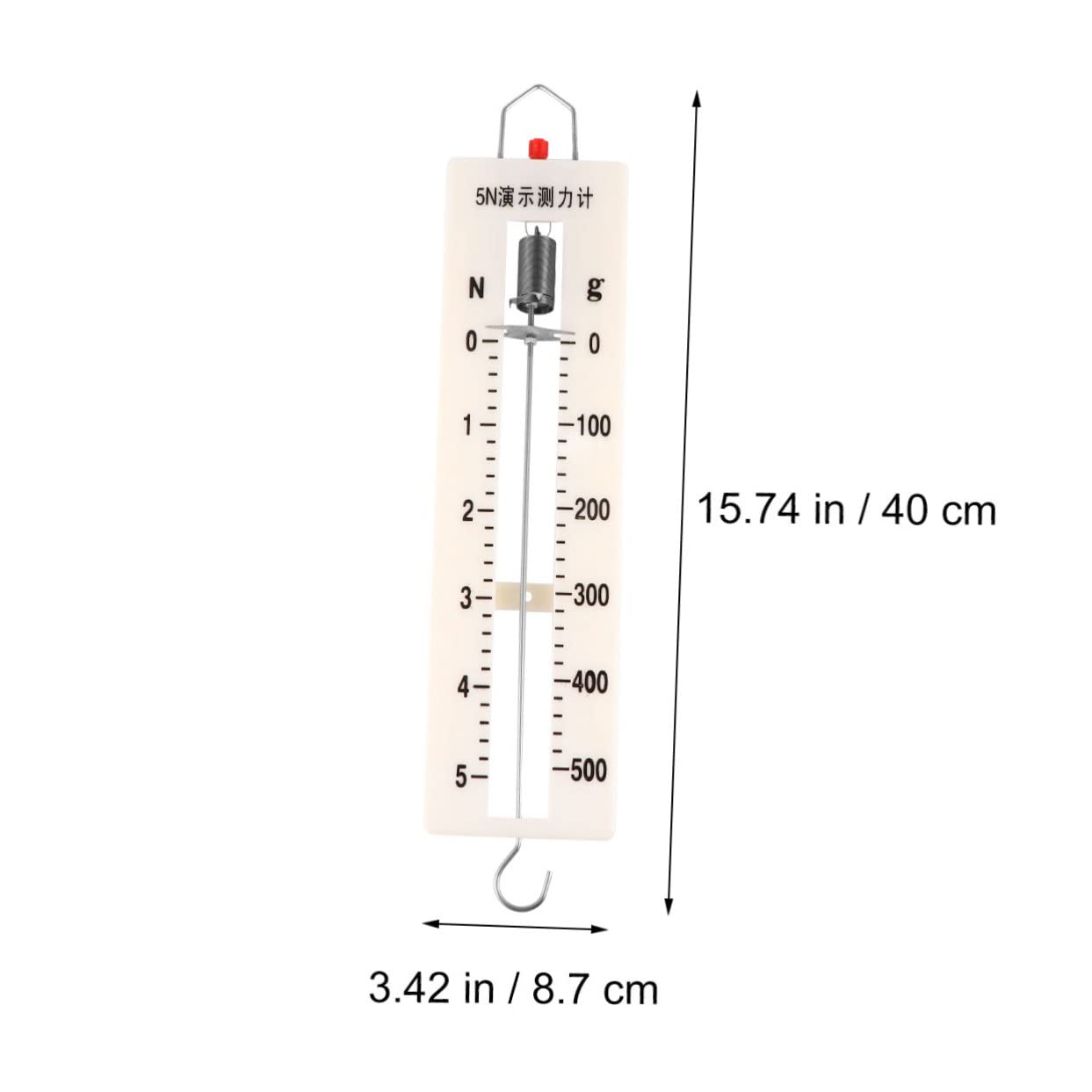 MUCKLILY Spring Dynamometer Force Gauge Meter Laboratory Tool Simple Design Compact for Physics Experiments